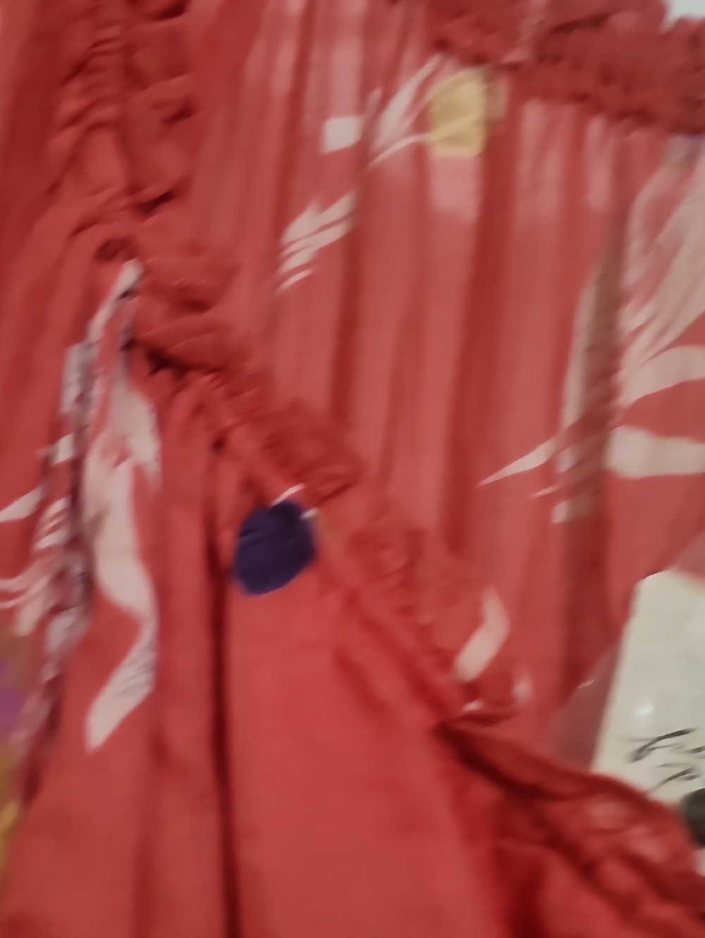 Free People New Coral Floral Button-Front Midi Dress with Smocked Waist - Picture 3 of 4